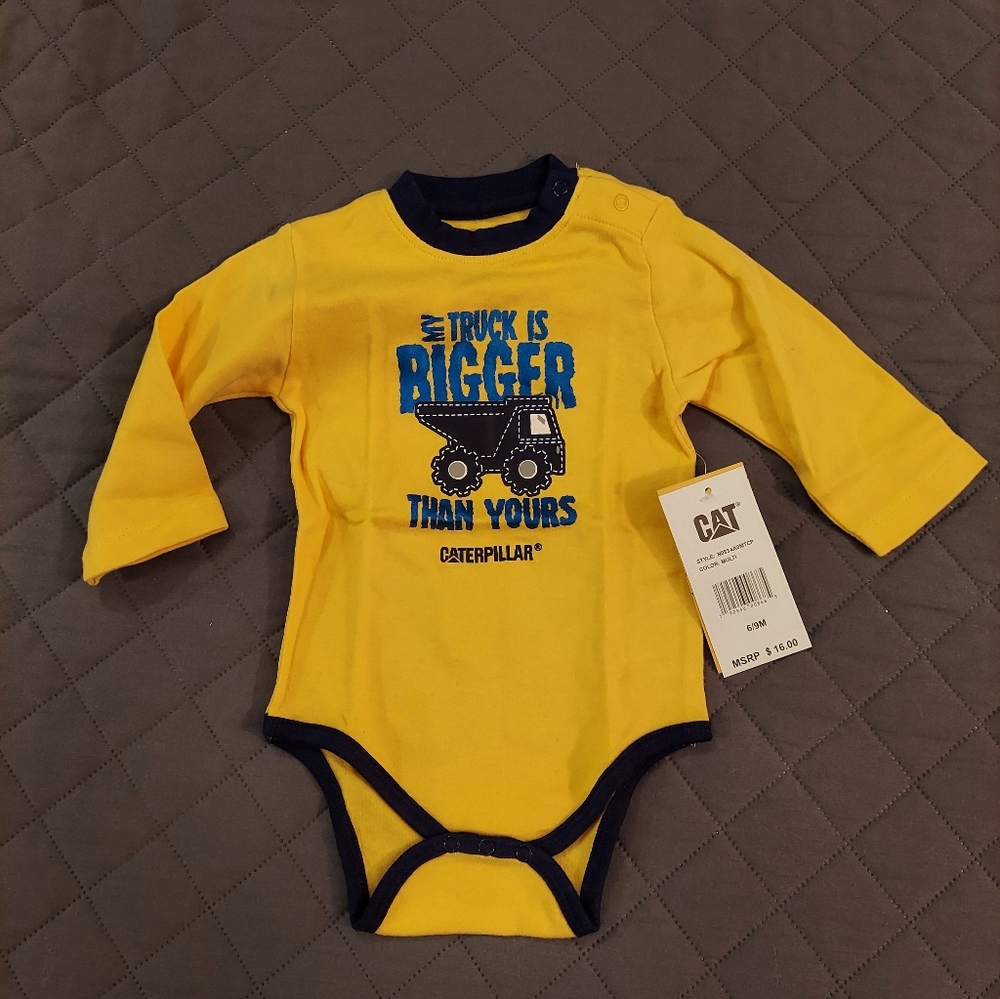 Caterpillar Yellow and Blue Baby Bodysuit